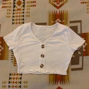 Button-down Crop Top